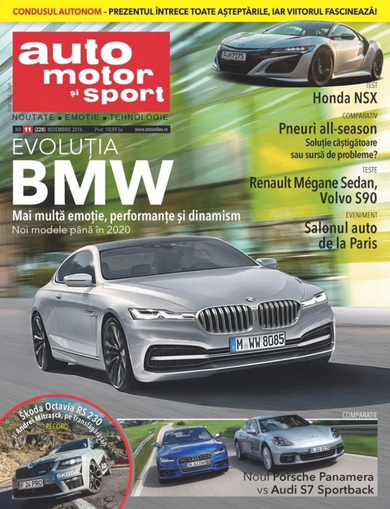 Nu rata ediția de noiembrie a revistei auto motor și sport